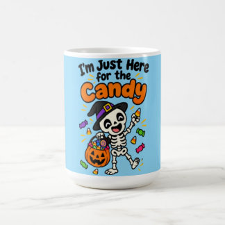 Taza De Café Esqueleto Divertido Estoy Aquí Solo Por Los Dulces