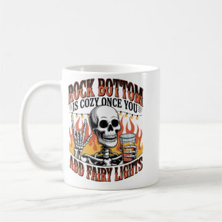 Taza De Café Esqueleto Divertido: Gráfico Sarcástico en Fondo B
