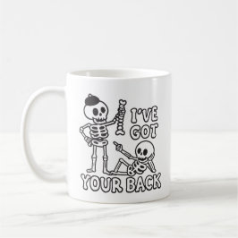 Taza De Café Esqueleto divertido tengo tu espalda