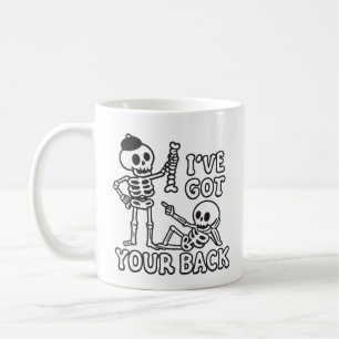 Taza De Café Esqueleto divertido tengo tu espalda