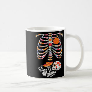 Taza De Café Esqueleto Embarazado Vientre Día De Los Muertos Di