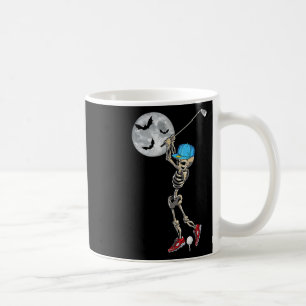 Taza De Café Esqueleto jugando golf golf Día Feliz de Halloween