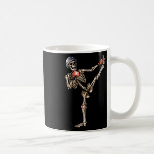Taza De Café Esqueleto Muay Thai Halloween Kickboxing Mma Lucha
