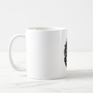 Taza De Café Esqueleto Patriótico Vaquero Patriota Oscuro Esque