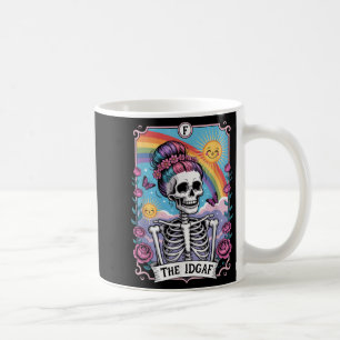 Taza De Café Esqueleto Sarcástico La Tarjeta De Tarot Divertida