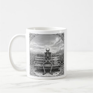 Taza De Café Esqueleto Triste con Pastel de Cumpleaños Regalo D