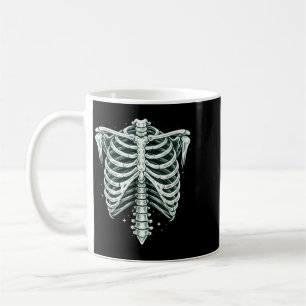 Taza De Café Esqueleto vintage de caja torácica Halloween gótic