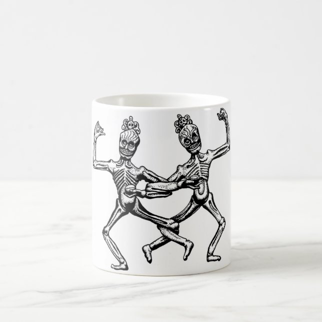 Taza De Café Esqueletos danzantes café Mug (Centro)