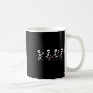 Taza De Café Esqueletos de cáncer de mama Sensibilización de Ba