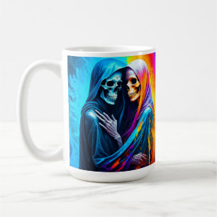 Taza De Café Esqueletos envueltos en un arcoiris