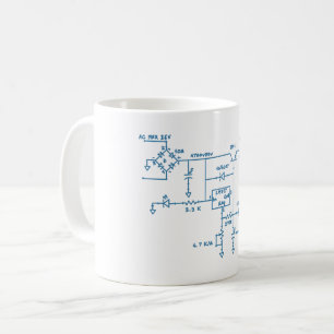 Taza De Café esquema de circuito electrónico tecnología geek ca