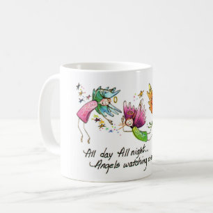 Taza De Café Esquetos acuáticos "Todo el día" de ángeles que