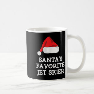 Taza De Café Esquí acuático en moto de agua favorito de Santa N