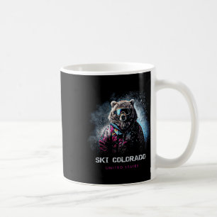 Taza De Café Esquí Colorado Estados Unidos Esquí Esquiador