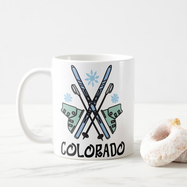 Taza De Café Esquí de Colorado (Con donut)