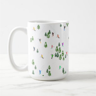 Taza De Café Esquí de esquí alpino en invierno