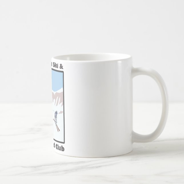 Taza De Café Esquí de GNE y club de la snowboard (Derecha)