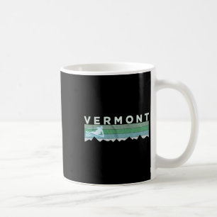 Taza De Café Esquí De Larga Manga En Problemas Retro Vermont