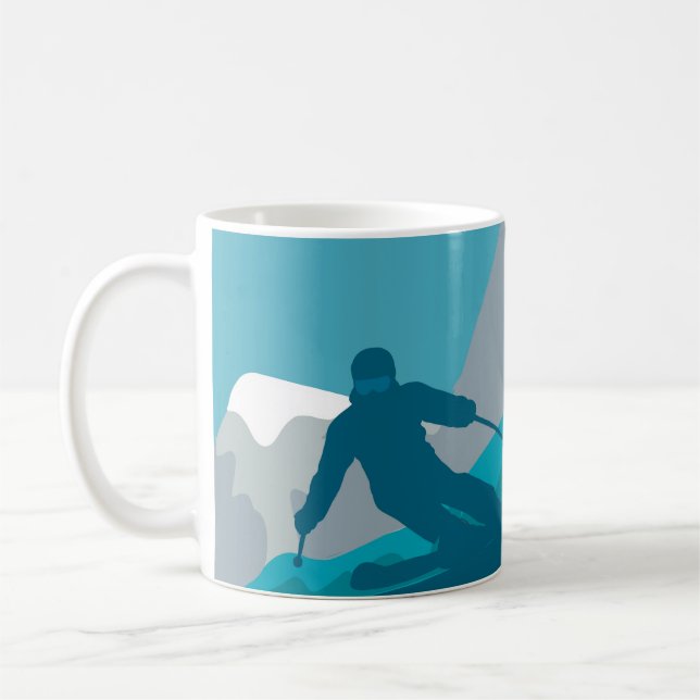 Taza De Café Esquí de montaña (Izquierda)