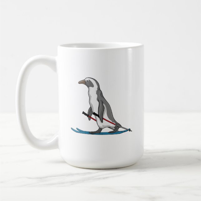 Taza De Café Esquí de Pingüino (Izquierda)