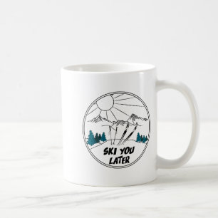 Taza De Café Esquí deportes de invierno posteriores vintage nie