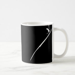 Taza De Café Esquí - Esquiador con huellas en nieve polvo profu
