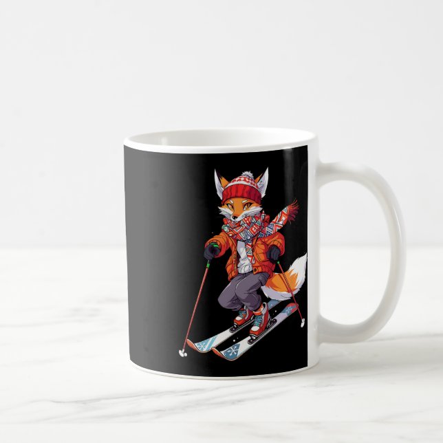 Taza De Café Esquí Fox Ski Winter Snow 1 (Derecha)
