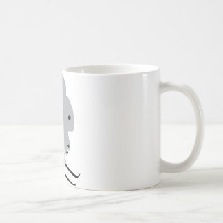 Taza De Café esquí lindo de la nieve del conejito del esquí
