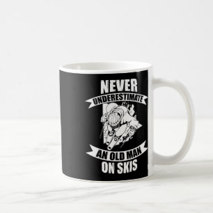 Taza De Café Esquí masculino divertido esquiador nunca subestim