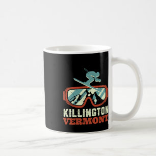 Taza De Café Esquí Retro De Vermont Snow Mountain Vintage Y Sno