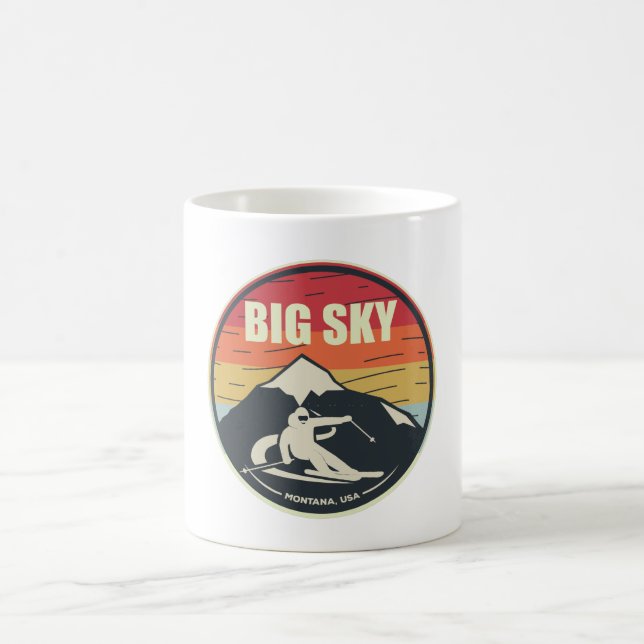 Taza De Café Esquí Retro Gran Sky Montana USA (Centro)