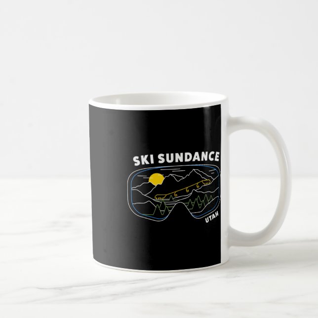 Taza De Café Esquí Retro Sundance Utah Estación de Esquí Estado (Derecha)
