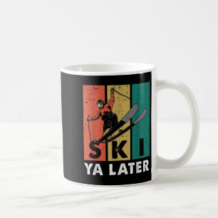 Taza De Café Esquí Retro Ya Más Tarde Esquiadores Vintage