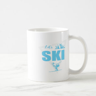 Taza De Café Esquí Vacaciones de Invierno Esquí Pendiente Esque