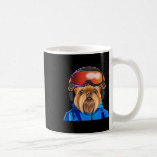 Taza De Café Esquiador Bruselas Griffon Snowboarding Dog