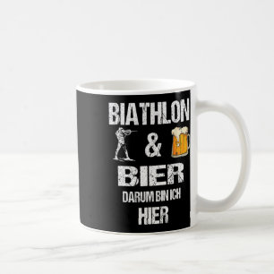 Taza De Café Esquiador De Alquiler De Biatlón Y Cerveza Darum B