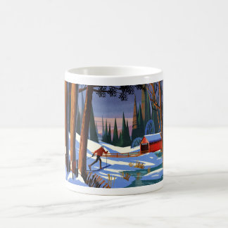 Taza De Café Esquiador de fondo.