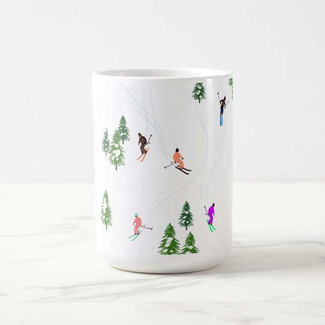 Taza De Café Esquiador de Ilustracion alpino (Centro)
