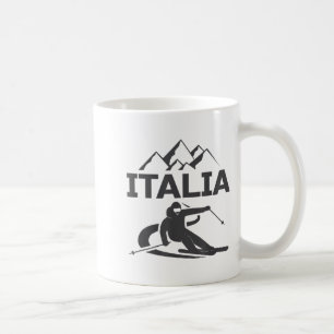 Taza De Café Esquiador de Italia resort de esquí vacaciones de 
