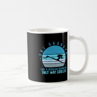 Taza De Café Esquiador de la montaña de la nieve del abuelo esq