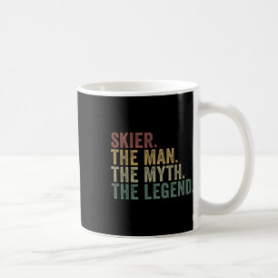 Taza De Café Esquiador El Hombre El Mito La Leyenda Divertido I
