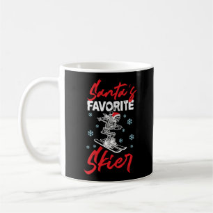 Taza De Café Esquiador favorito de Santa María Navidades de esq