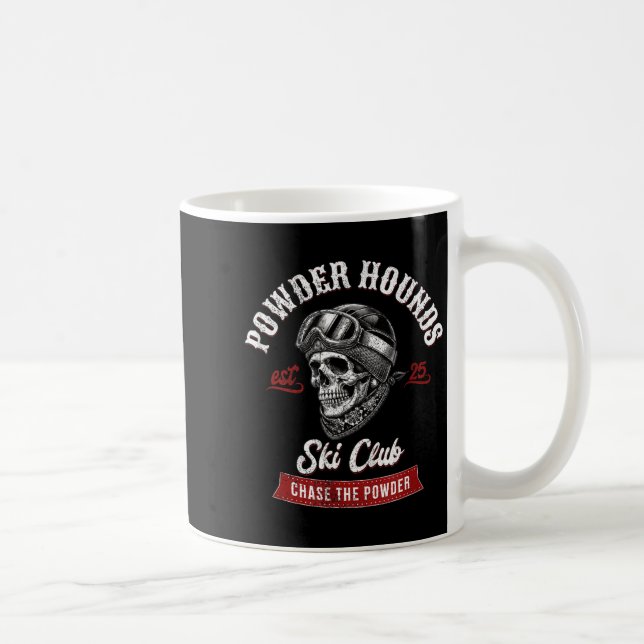 Taza De Café Esquiadores de freestyle de perros de nieve invier (Derecha)