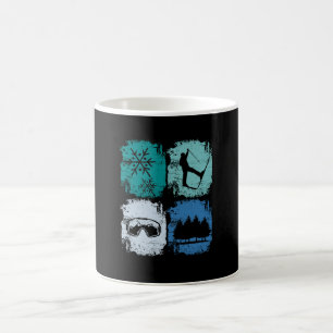 Taza De Café Esquiadores Deportes de Invierno