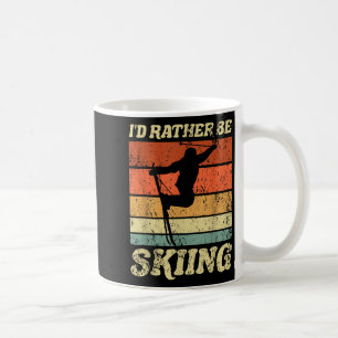 Taza De Café Esquiadores Retro De Esquiadores Deportivos De Inv