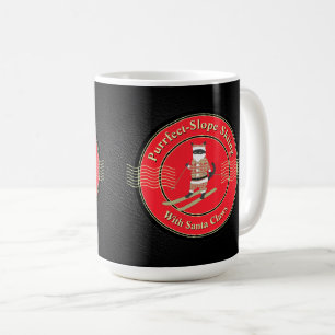 Taza De Café Esquiar en pendiente perfecta con Santa Claw