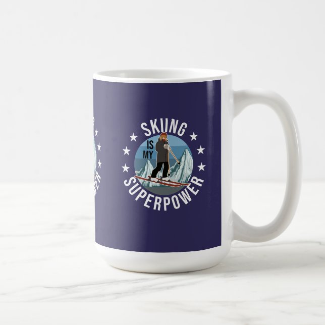 Taza De Café Esquiar es mi superpotencia (Derecha)