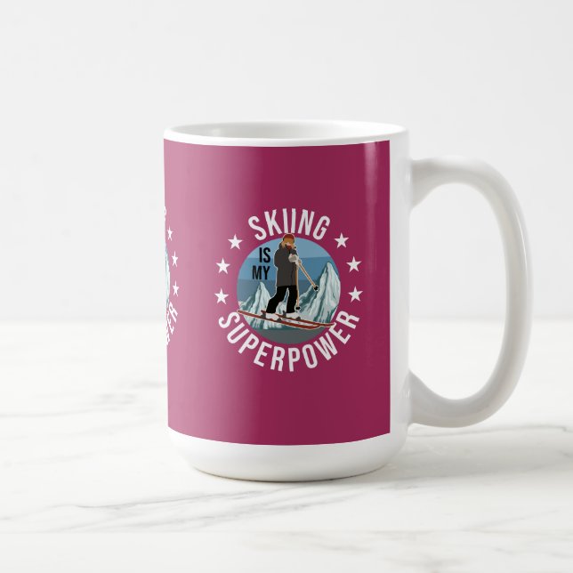 Taza De Café Esquiar es mi superpotencia (Derecha)