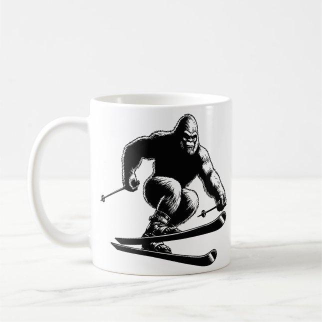 Taza De Café Esquiar Sasquatch (Izquierda)