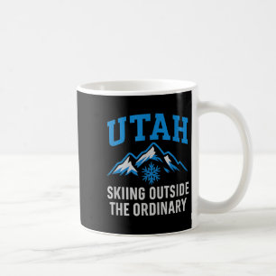 Taza De Café Esquiar Utah Fuera Del Gráfico Colegiado Ordinario